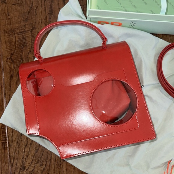 Brand new Authentic OFF WHITE Jitney RED BAG rare color ❤️ - Picture 6 of 8